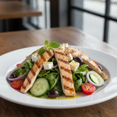 Grekisk sallad med kyckling