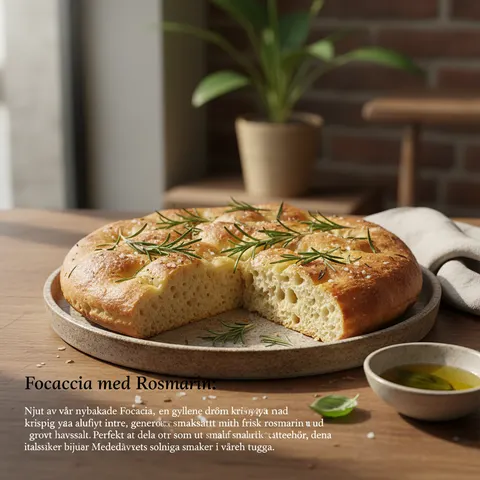 Focaccia med Rosmarin